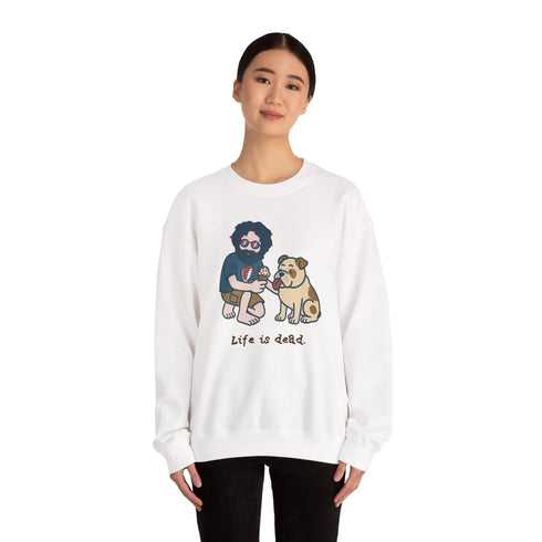 Grateful Dead - Jerry and Frank Are Sharin' | Life is dead. Crewneck Sweatshirt - StealieShop